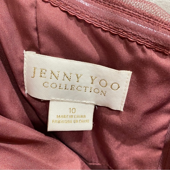 Jenny Yoo Aiden Convertible Gown Women’s Size 10 Strapless Sweetheart Dusty Pink - Picture 9 of 10